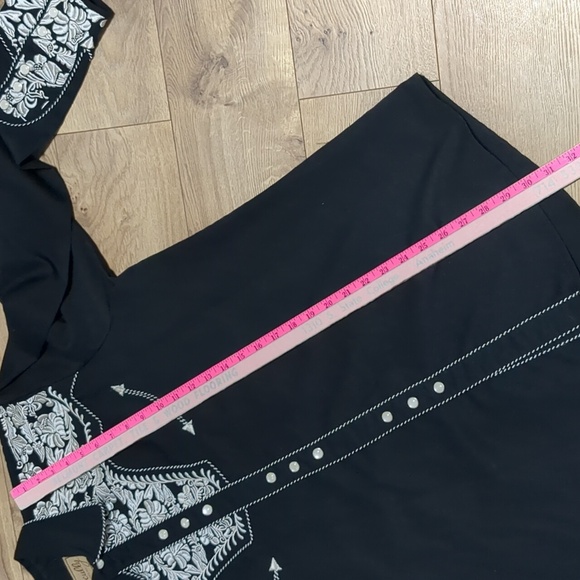 Scully Men's Black Legends Gunfighter Long Sleeve Western Shirt size Large - Picture 6 of 10